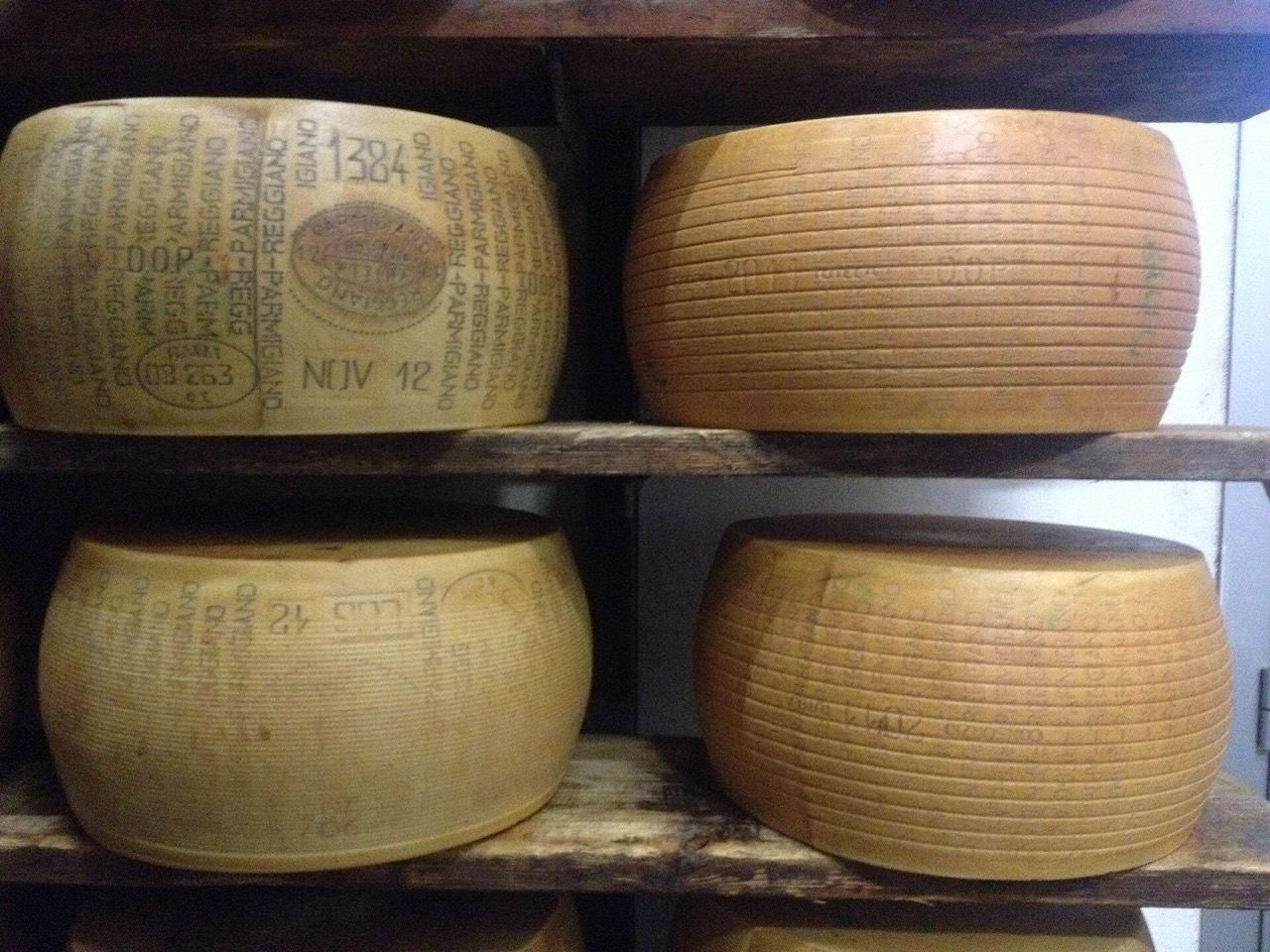 Wheels of Parmigiano-Reggiano